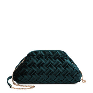 Crossbody bag with velvet fabric