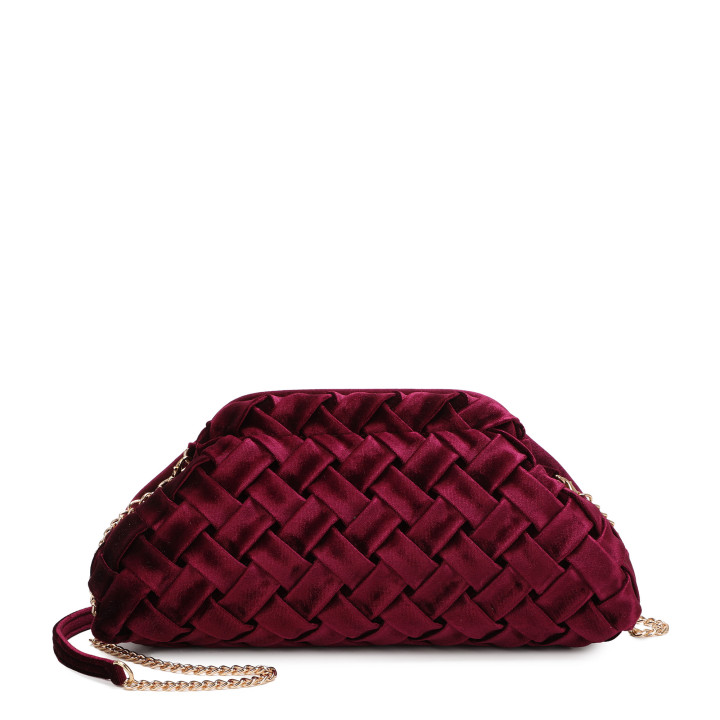Sac bandoulière en tissu velouté