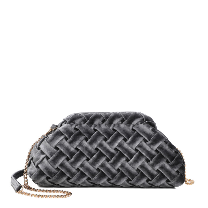 Sac bandoulière en tissu velouté