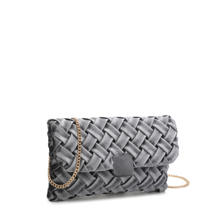 Bolso bandolera con tela aterciopelada