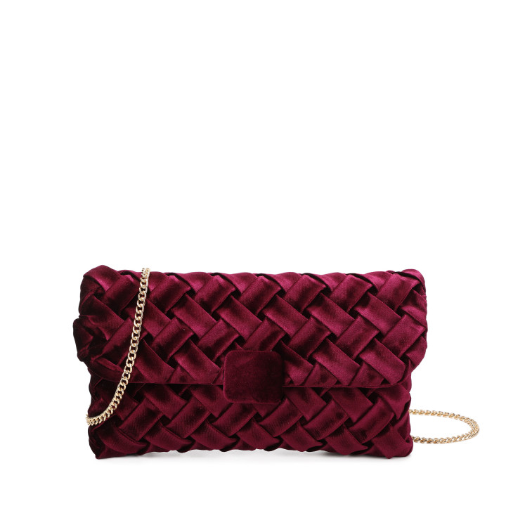 Sac bandoulière en tissu velouté