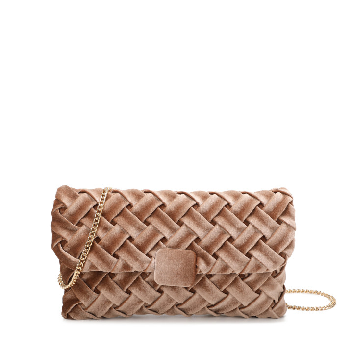 Bolso bandolera con tela aterciopelada