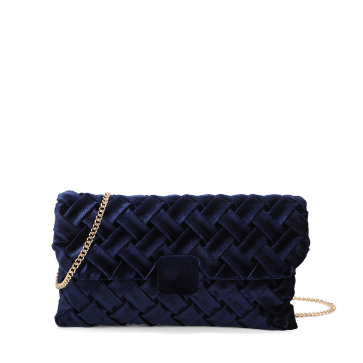 Sac bandoulière en tissu velouté