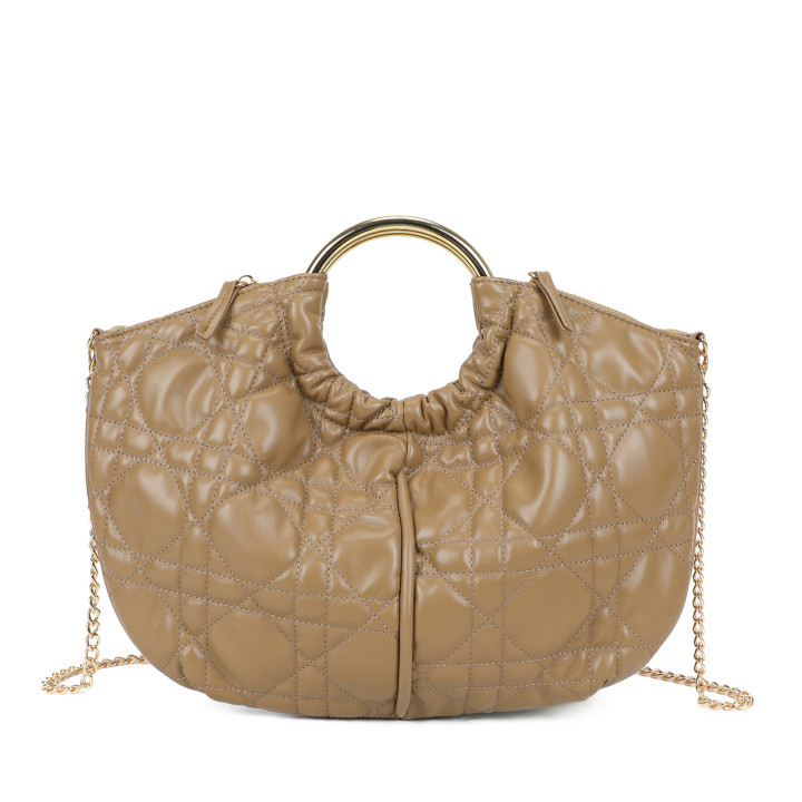 Borsa shopper con manico rotondo