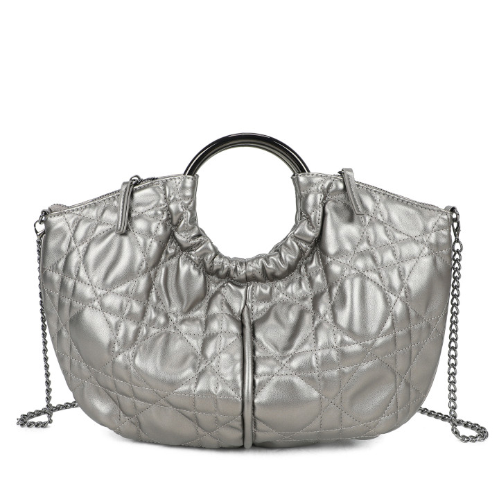 Borsa shopper con manico rotondo