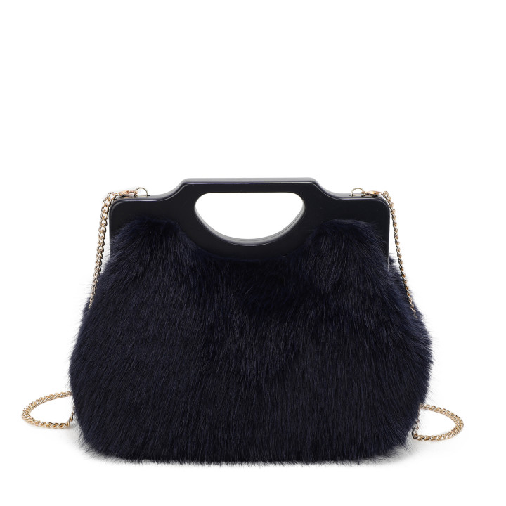 Borsa a mano con pelliccia