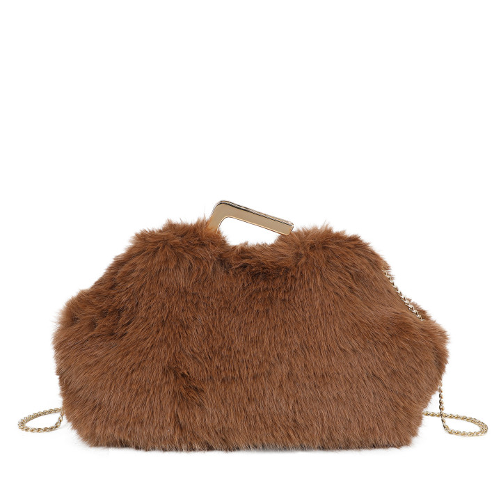 Bolso de mano con asa irregular