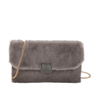 Crossbody bag with fur