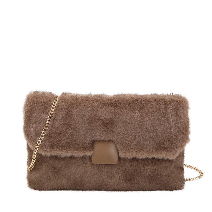 Sac bandoulière avec fourrure