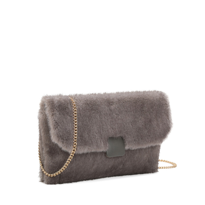 Borsa a tracolla con pelliccia