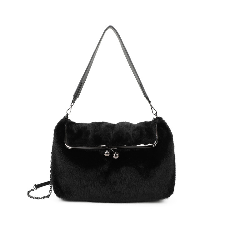Sac épaule avec fourrure Sac épaule avec fourrure