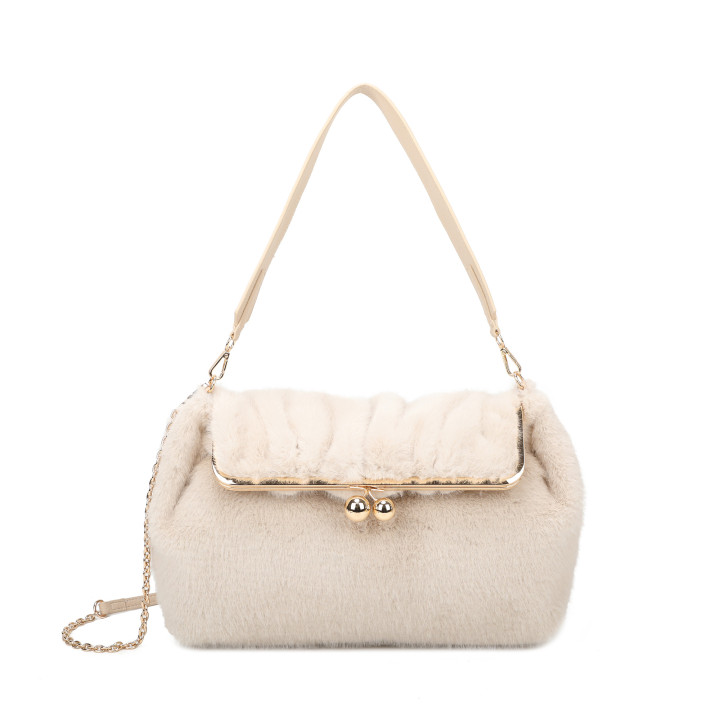 Sac épaule avec fourrure Sac épaule avec fourrure