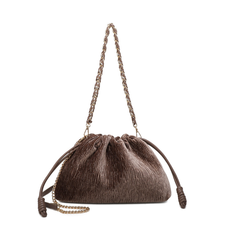 Borsa a spalla con pelliccia
