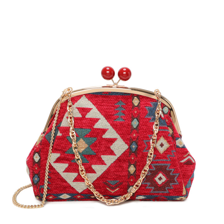 Women's belt bag with pattern