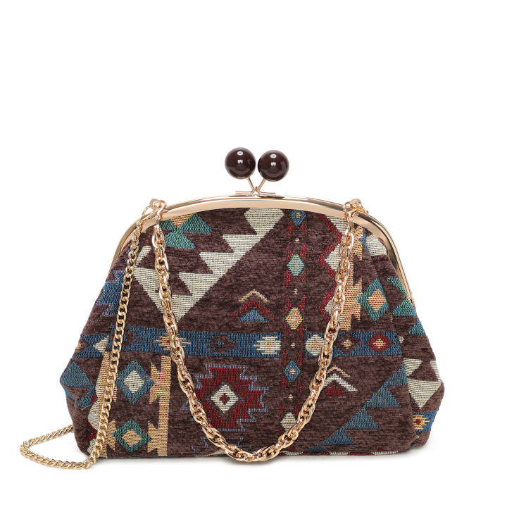 Women's belt bag with pattern