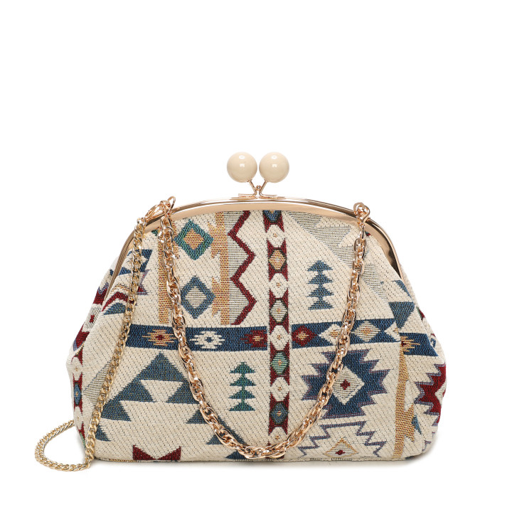 Women's belt bag with pattern