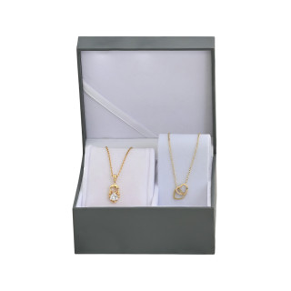 Conjunto colar menina e corações