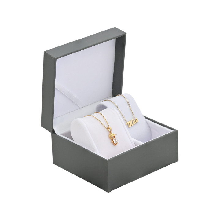 Conjunto colar menino e colar mãe