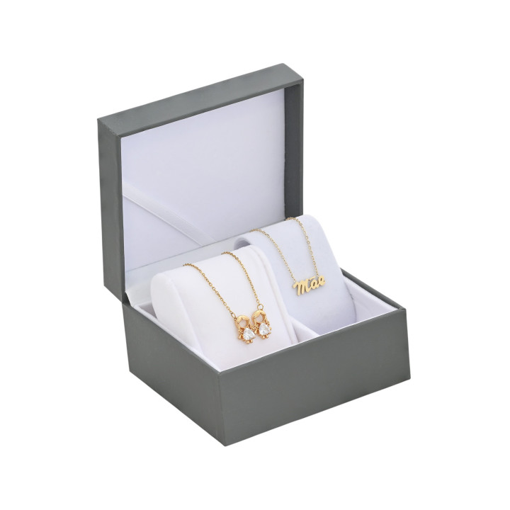Conjunto colar duas meninas e colar mãe
