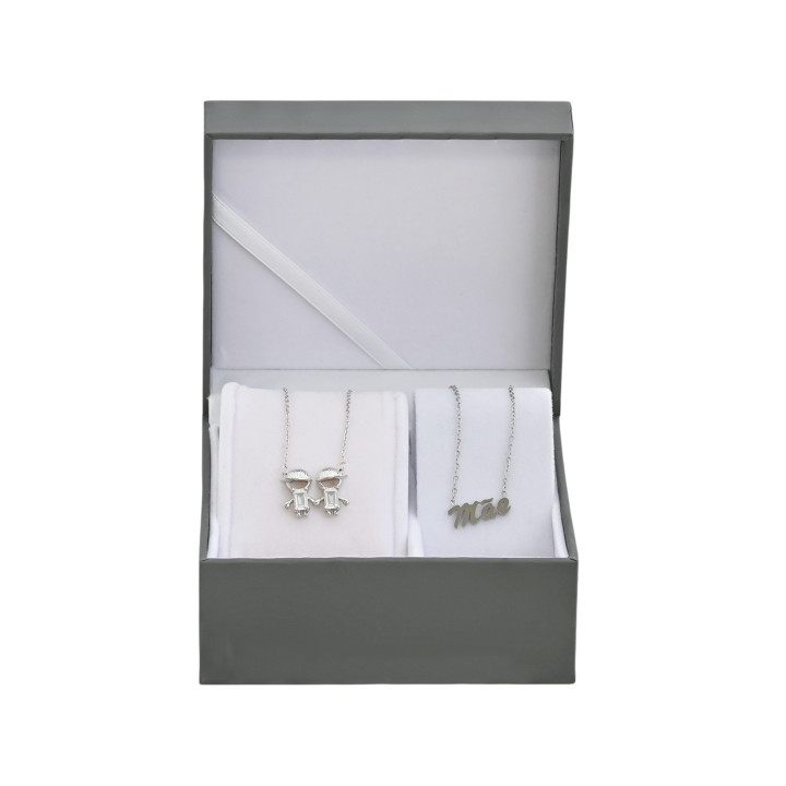 Ensemble collier deux garçons et collier mãe Ensemble collier deux garçons et collier mãe