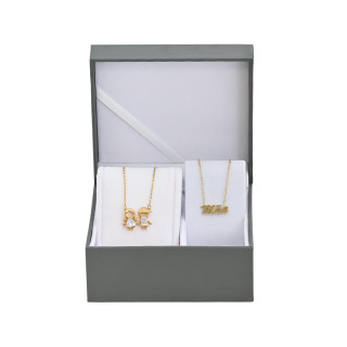 Conjunto colar casal colar mãe