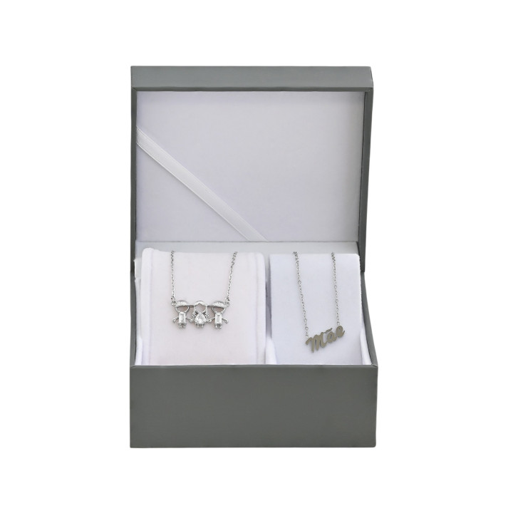Set collana 2 bambini e 1 bambina e collana mãe