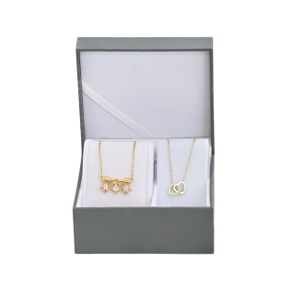 Ensemble collier 2 garçons et 1 fille et collier