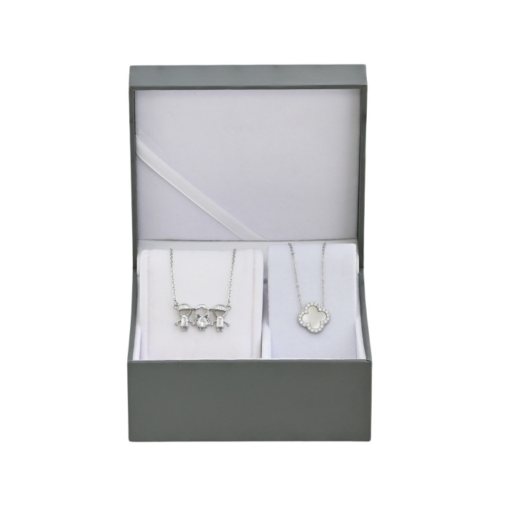 Set collana 2 bambini e 1 bambina e collana