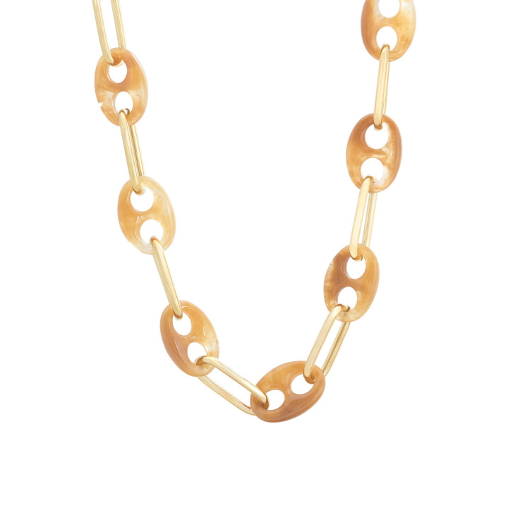 Colar glamour elos beige