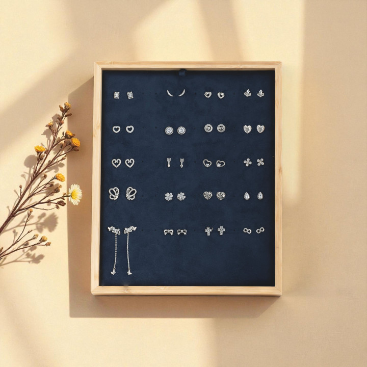 Kit de iniciação brincos S925 - 21 peças