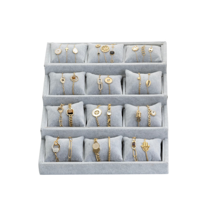 Kit di vendita braccialetti dorati - 27 pezzi