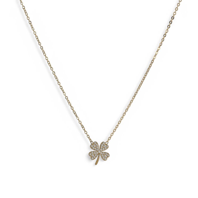 Collar Delicate con trébol y circonitas