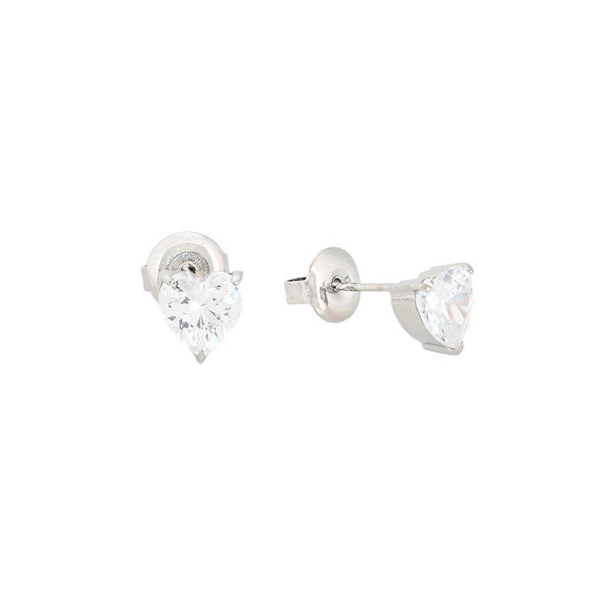 Delicate small heart earrings 6mm