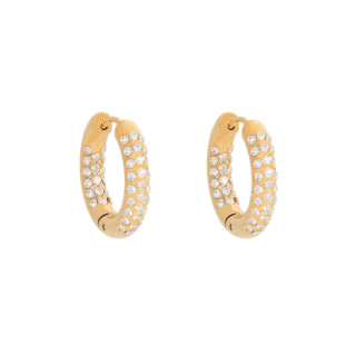 Delicate hoops with zirconia - 2cm