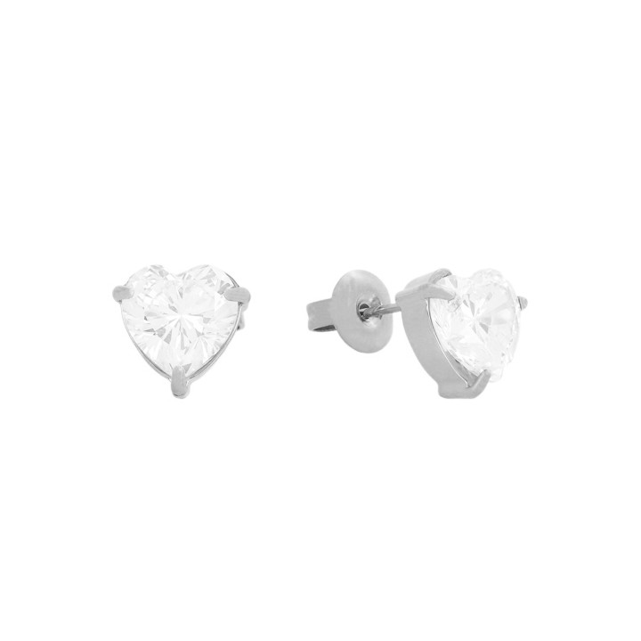 Orecchini Delicate cuore grande - 8mm