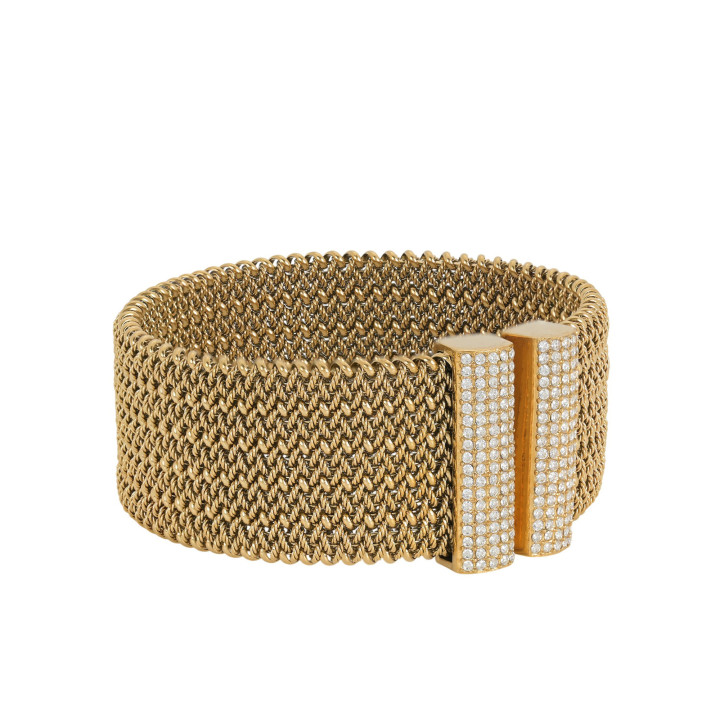 Bracelet rigide avec zircons