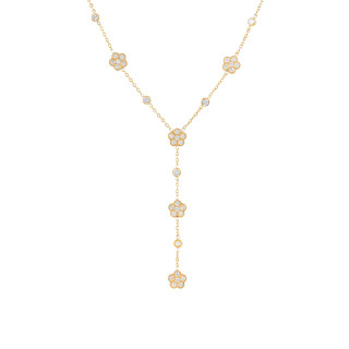 Delicate Daisies Necklace with Zirconia