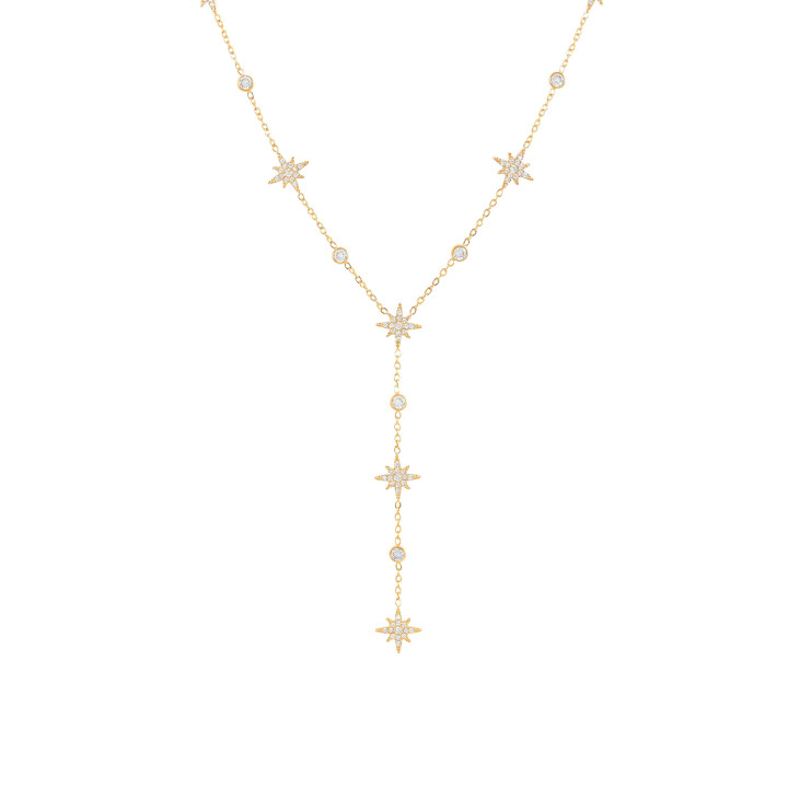 Colar Delicate Estrelas e Zircônias