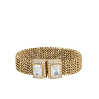 Rigid bracelet with zirconia