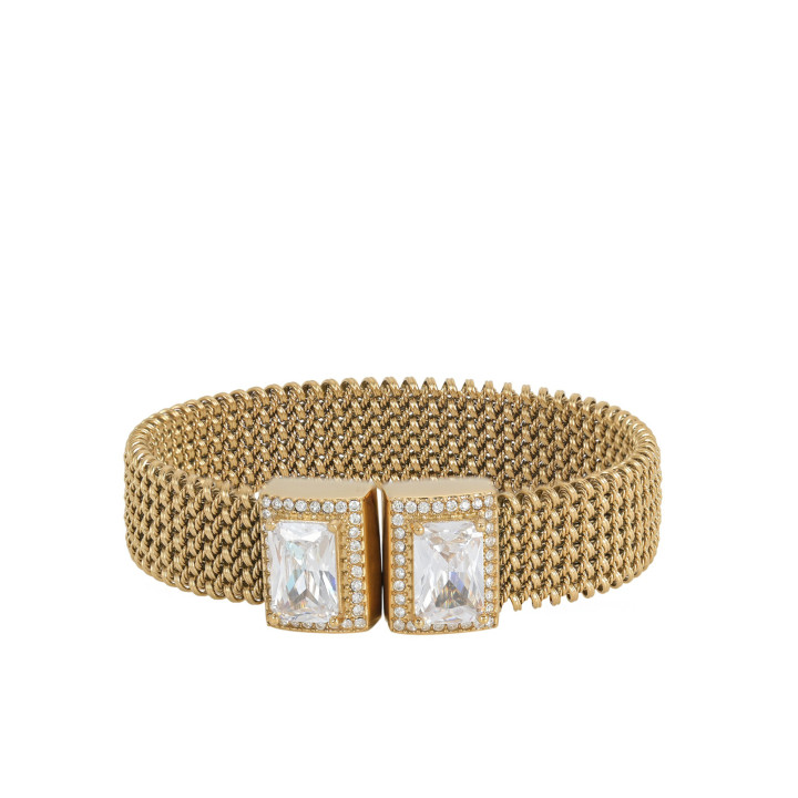 Rigid bracelet with zirconia