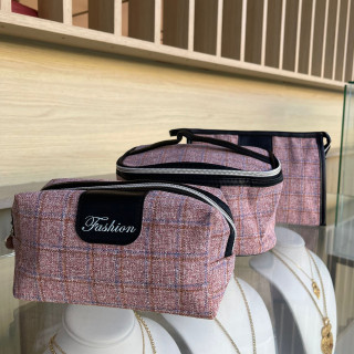 Pack de 3 necessaires à petits carrés