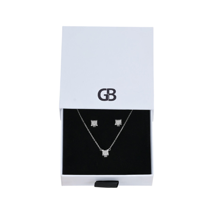 Collier BeLove carrés et zircons