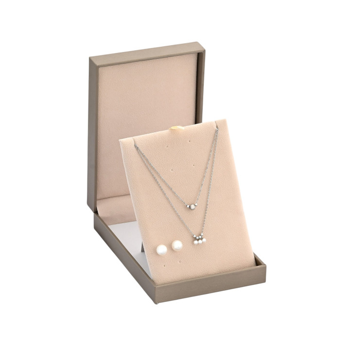 Conjunto em Aço com Pérolas