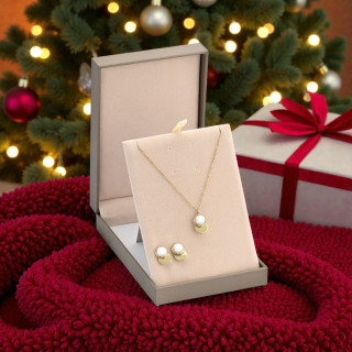 Conjunto de Acero con Perlas