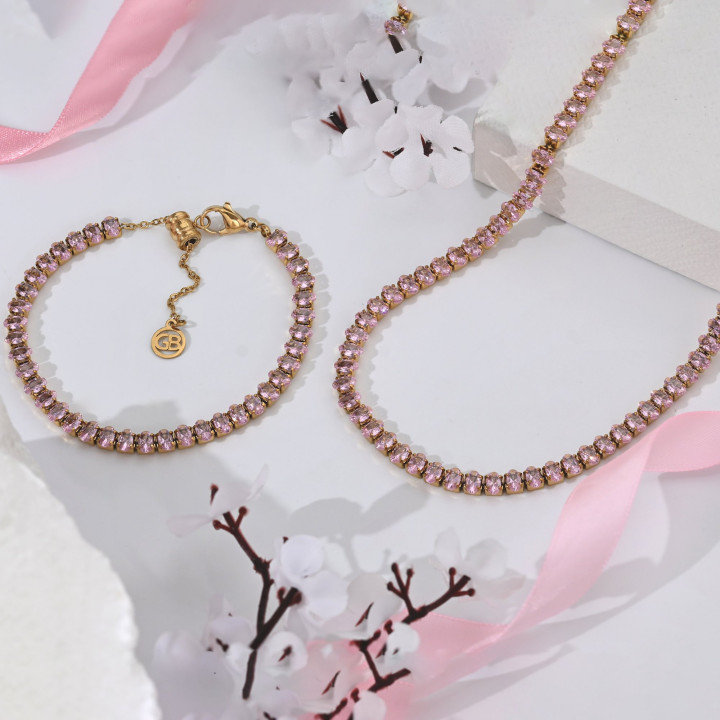 Parure Riviera Rose - Sans Boîte