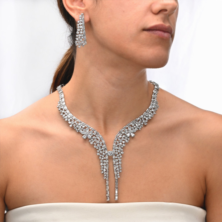 Parure Collier et Boucles d'Oreilles GB Fête