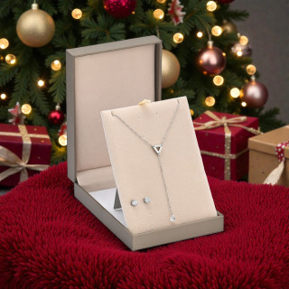 Set Collana e Orecchini Argentato