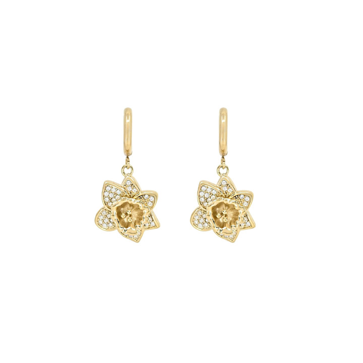 Boucles d'Oreilles Glamour avec Fleur de Lys