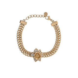Pulsera Glamour con Flor de Lis