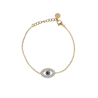 Pulseira em aço olho azul GB